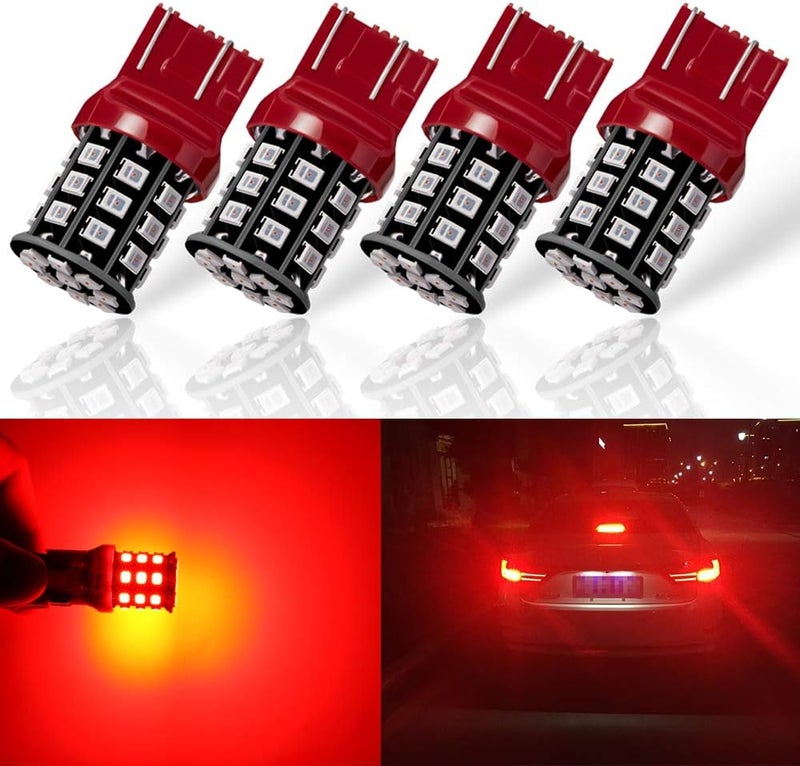 Antline 7443 7440 T20 992 7441 7444 W21W LED Bulbs Brilliant Red, 12-24V Super Bright 800 Lumens Replacement for Tail Brake Lights, Turn Signal Lights, Parking Light (Pack of 4) - Image 2